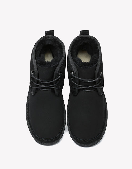 Australian ShepherdUGG Double-Faced Casual Ankle Sheepskin Cow Suede BOOTS Kelvin-Boots-PEROZ Accessories