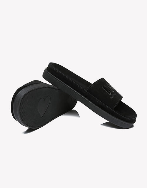 Australian Shepherd Women Slides Suede Gina-Slides-PEROZ Accessories