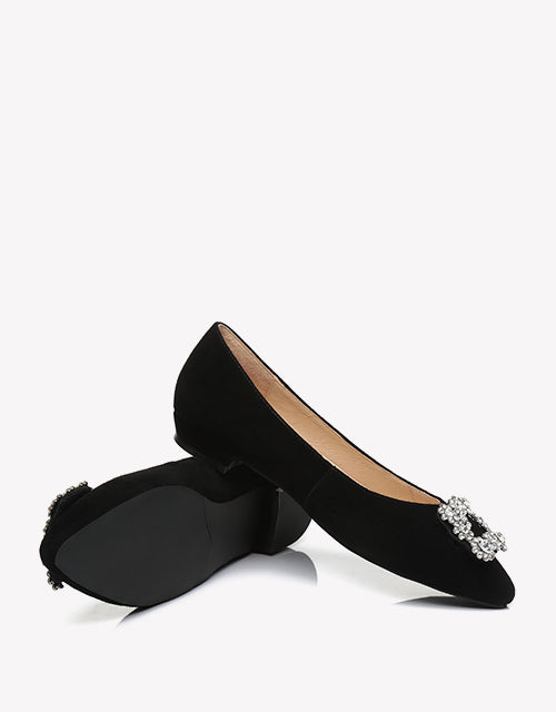 Australian Shepherd AS UGG Women Leather Ballet Flats Isabella-Boots-PEROZ Accessories