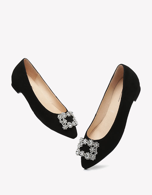 Australian Shepherd AS UGG Women Leather Ballet Flats Isabella-Boots-PEROZ Accessories