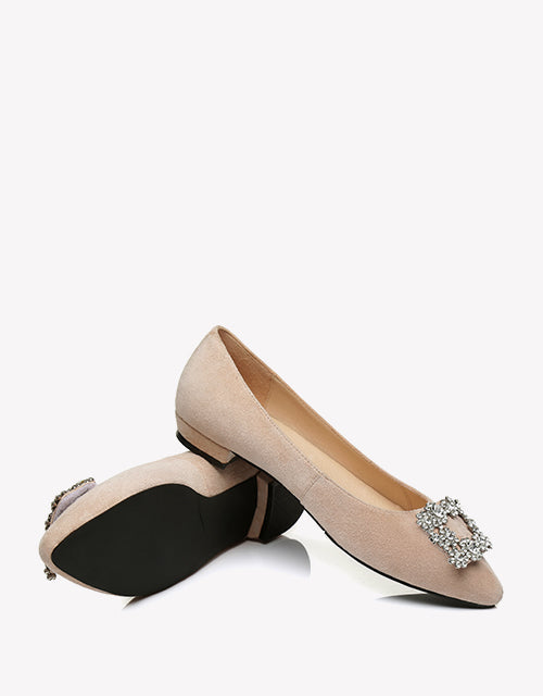 Australian Shepherd AS UGG Women Leather Ballet Flats Isabella-Boots-PEROZ Accessories