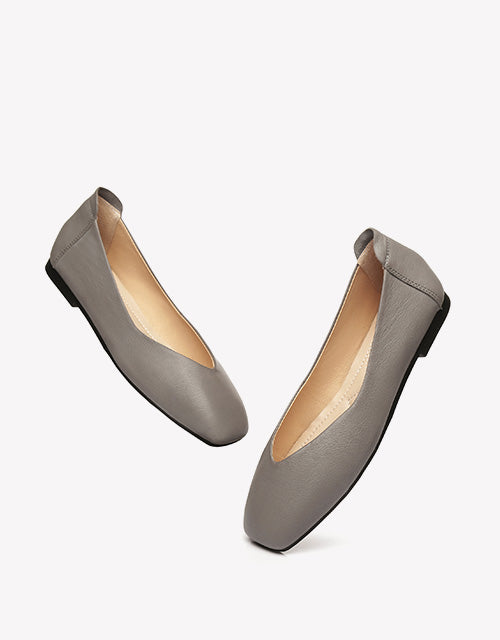 Australian Shepherd UGG Women Leather Ballet Flats Linda-Flats-PEROZ Accessories