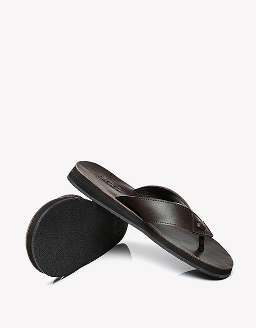 Australian Shepherd Murphy Unisex Leather Slides Thong-Slides-PEROZ Accessories