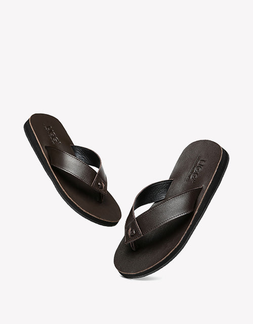 Australian Shepherd Murphy Unisex Leather Slides Thong-Slides-PEROZ Accessories