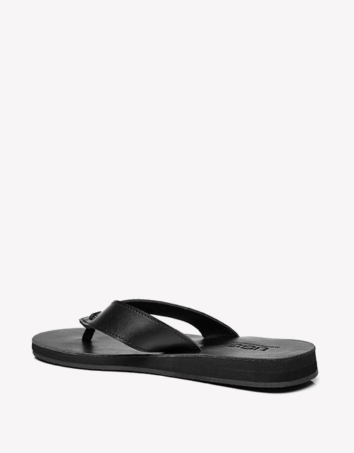 Australian Shepherd Murphy Unisex Leather Slides Thong-Slides-PEROZ Accessories