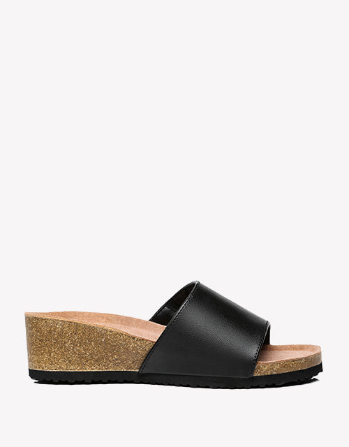 Australian Shepherd Women Sandals Megan Platform Leather Wedge Slides-Slippers-PEROZ Accessories