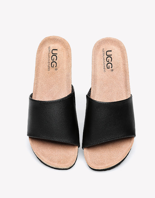 Australian Shepherd Women Sandals Megan Platform Leather Wedge Slides-Slippers-PEROZ Accessories