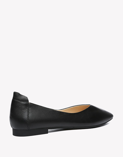 Australian Shepherd Everly Pointed Toe Ballet Leather Flats-Flats-PEROZ Accessories