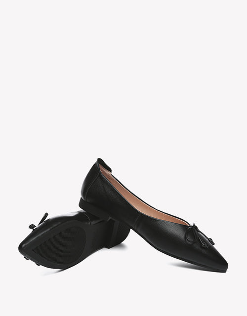 Australian Shepherd Leather Ballet Flats Women Paulina-Flats-PEROZ Accessories