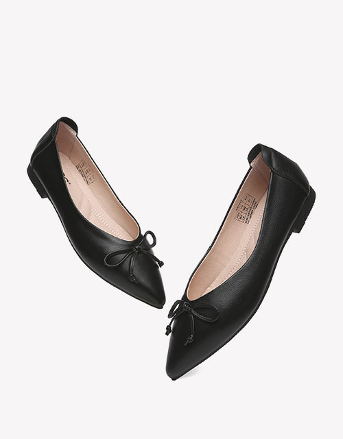 Australian Shepherd Leather Ballet Flats Women Paulina-Flats-PEROZ Accessories