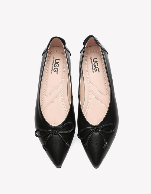 Australian Shepherd Leather Ballet Flats Women Paulina-Flats-PEROZ Accessories