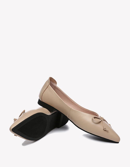 Australian Shepherd Leather Ballet Flats Women Paulina-Flats-PEROZ Accessories