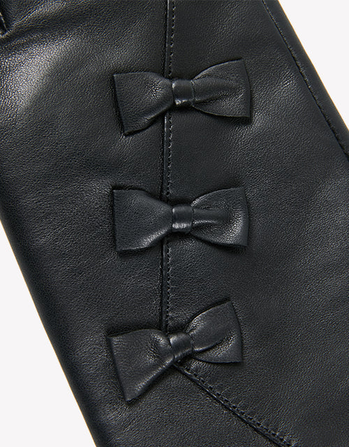 Australian Shepherd Sheepskin Wool Ladies Leather Gloves Belinda-Gloves-PEROZ Accessories