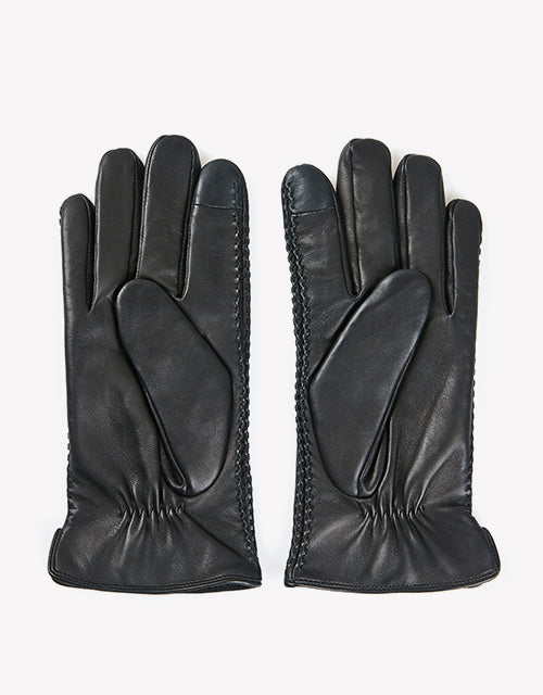 Australian Shepherd Premium Sheepskin Wool Men Leather Gloves Benjamin-Gloves & Mittens-PEROZ Accessories