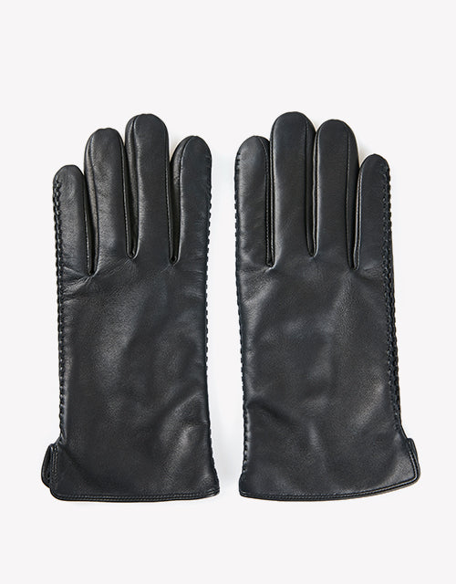 Australian Shepherd Premium Sheepskin Wool Men Leather Gloves Benjamin-Gloves & Mittens-PEROZ Accessories