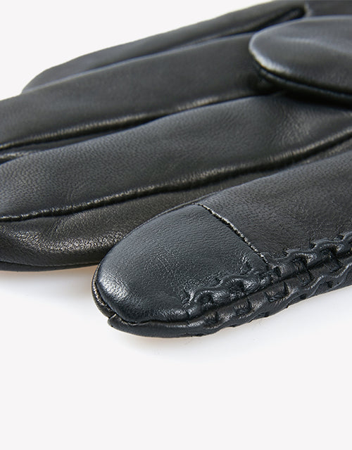 Australian Shepherd Premium Sheepskin Wool Men Leather Gloves Benjamin-Gloves & Mittens-PEROZ Accessories