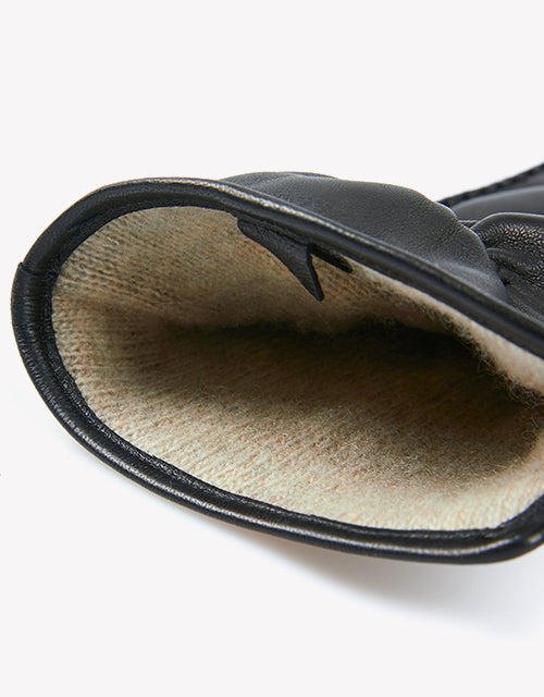 Australian Shepherd Premium Sheepskin Wool Men Leather Gloves Benjamin-Gloves & Mittens-PEROZ Accessories