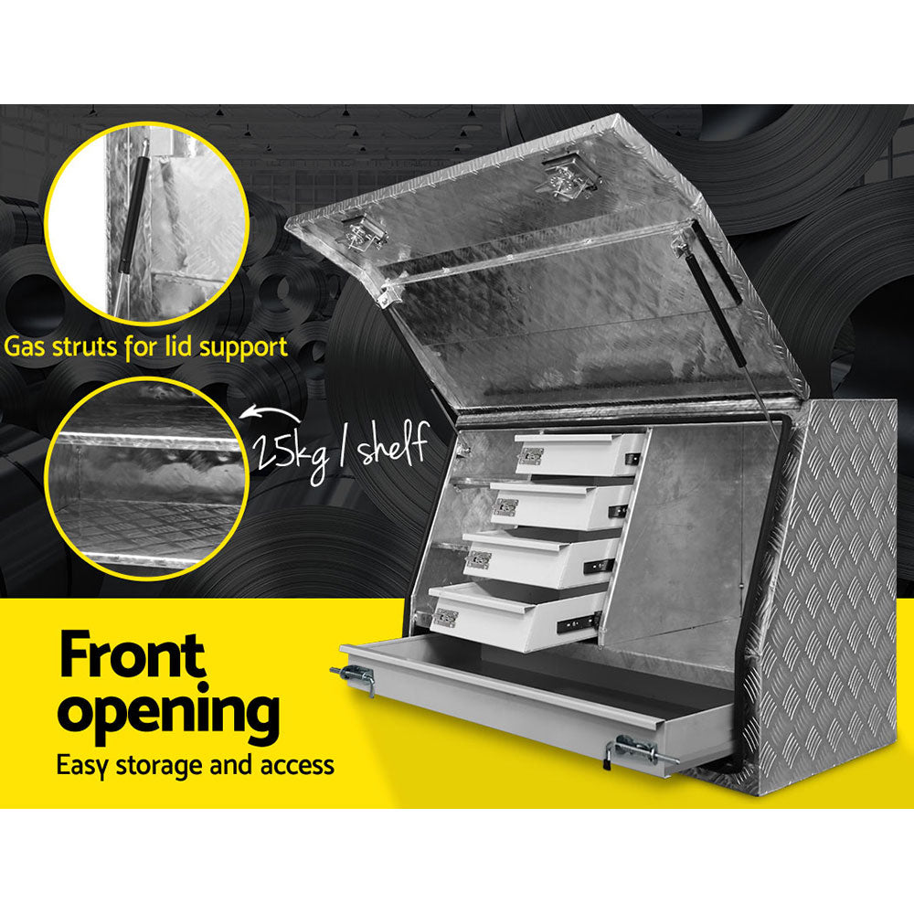 Giantz Aluminium Toolbox Generator Tool Box Drawers Truck Canopy Trailer Locks-Tools > Tools Storage-PEROZ Accessories