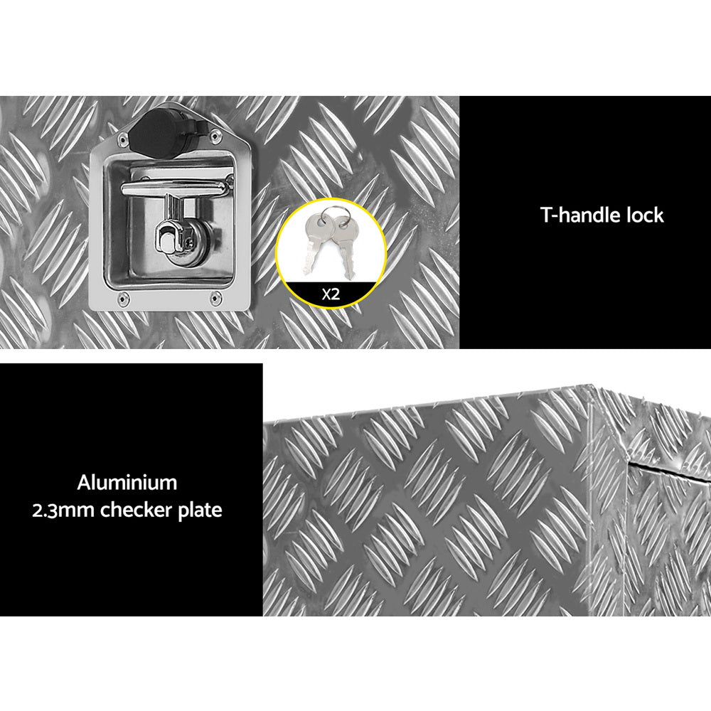 Giantz Aluminium Ute Tool Box Under Tray Heavy Duty Vehicle Chest Storage-Auto Accessories > Auto Accessories Others-PEROZ Accessories