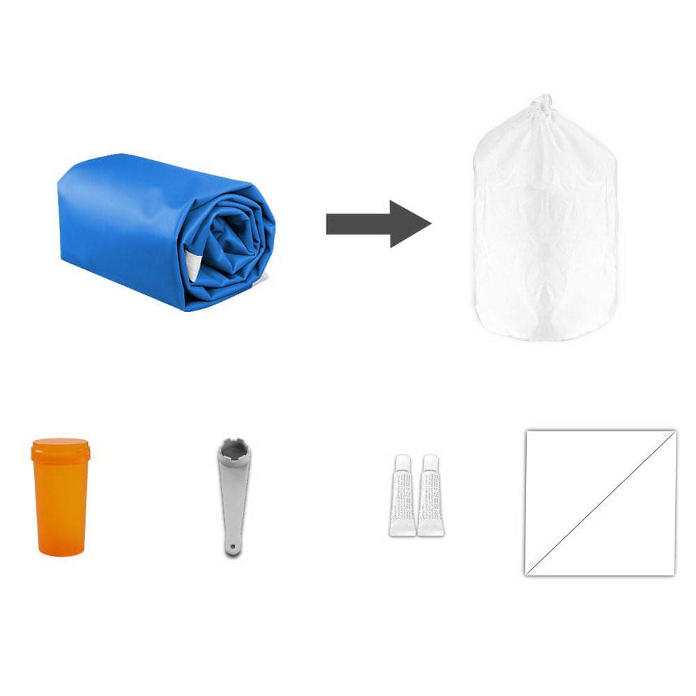 5m x 1m Inflatable Air Track Mat 20cm Thick Gymnastic Tumbling Blue And White-Sports & Fitness > Fitness Accessories-PEROZ Accessories