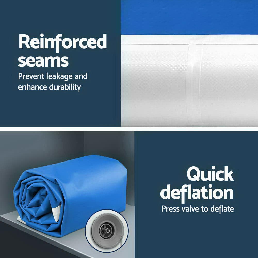 6m x 1m Inflatable Air Track Mat 20cm Thick Gymnastic Tumbling Blue And White-Sports & Fitness > Fitness Accessories-PEROZ Accessories