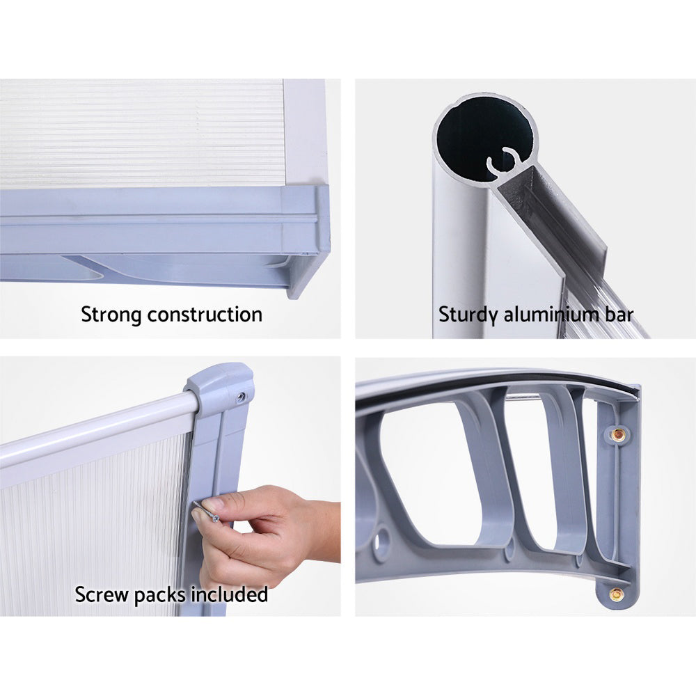 Instahut Window Door Awning Door Canopy Outdoor Patio Sun Shield 1.5mx4m DIY-Home & Garden > Shading-PEROZ Accessories