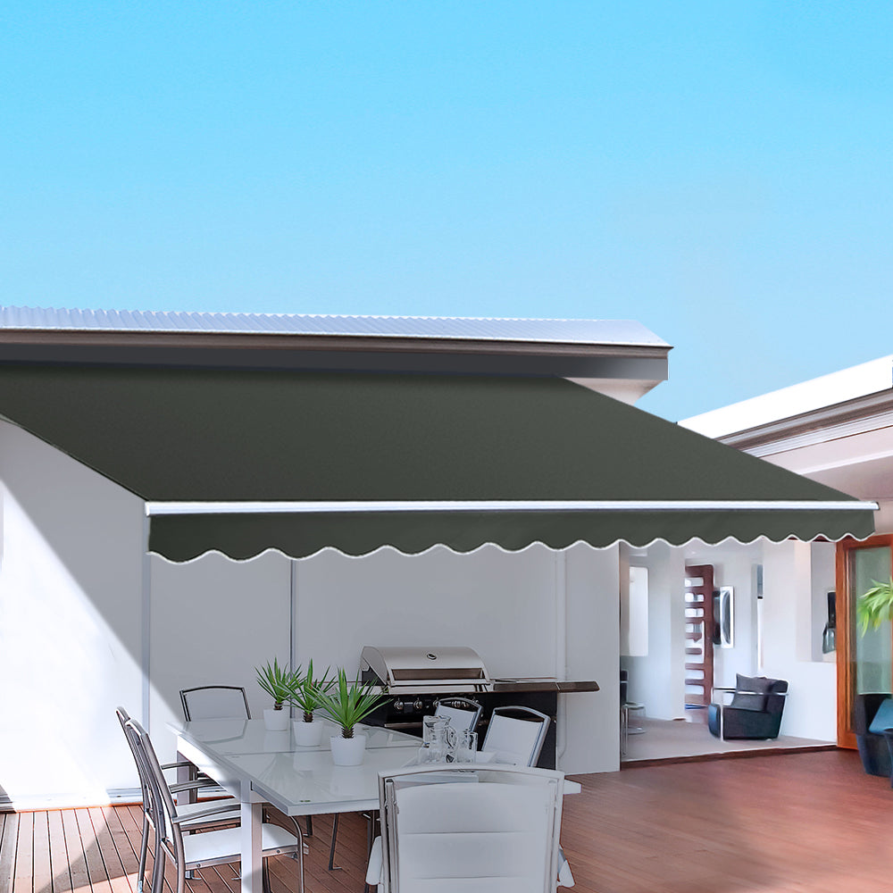 Instahut Folding Arm Awning Motorised Retractable Outdoor Sunshade2.5X2M-Home & Garden > Shading-PEROZ Accessories