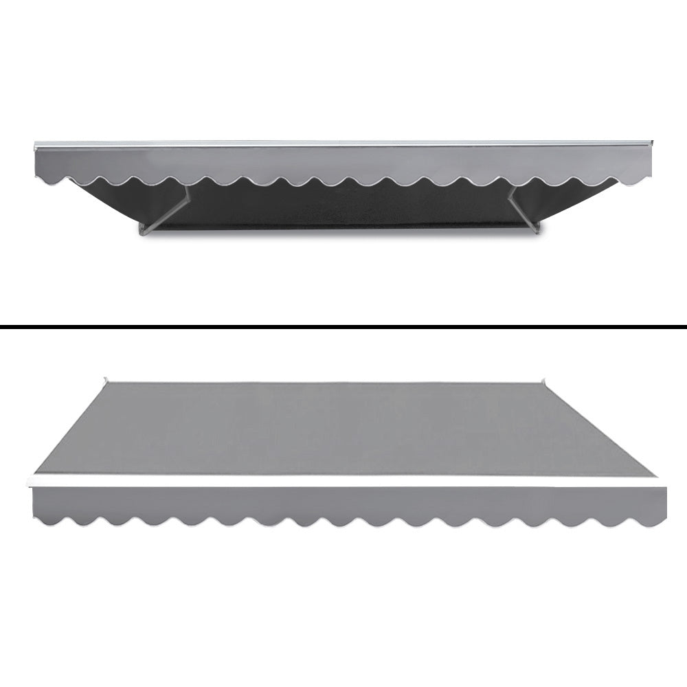 Instahut Folding Arm Awning Motorised Outdoor Pearl Retractable 4X2.5M-Home & Garden > Shading-PEROZ Accessories