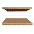 Instahut Retractable Folding Arm Awning Motorised Outdoor Sunshade 4X3M Beige-Home & Garden > Shading-PEROZ Accessories