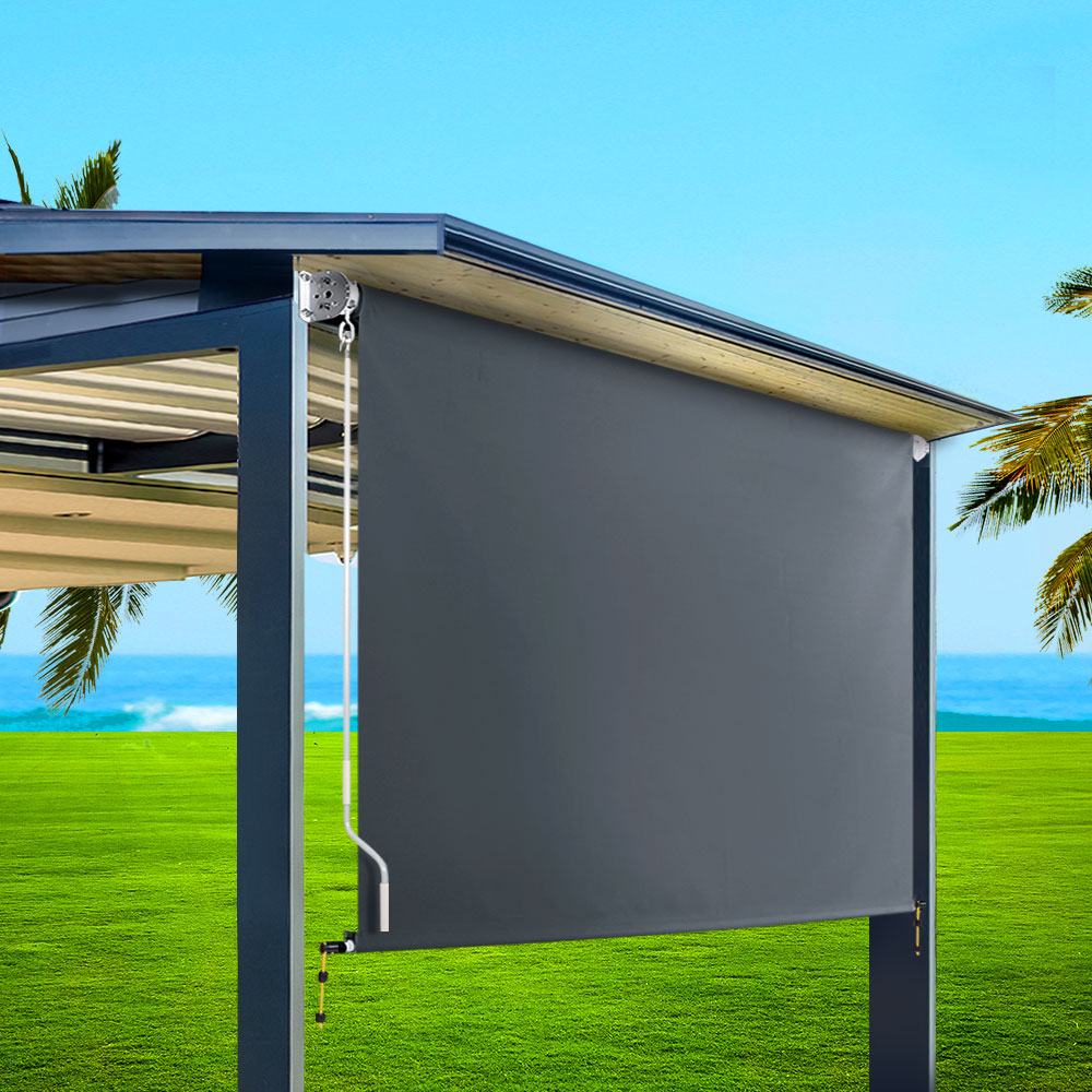 Instahut Outdoor Roller Blinds Roll Down Shade Retractable Window 2.1X2.5M-Home & Garden > Shading-PEROZ Accessories