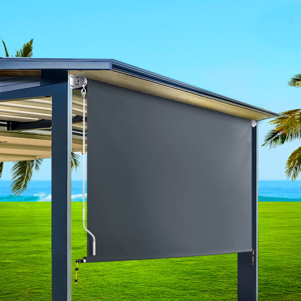 Instahut Outdoor Blind Window Roll Down Awning Canopy Privacy Screen 2.7X2.5M-Home & Garden > Shading-PEROZ Accessories