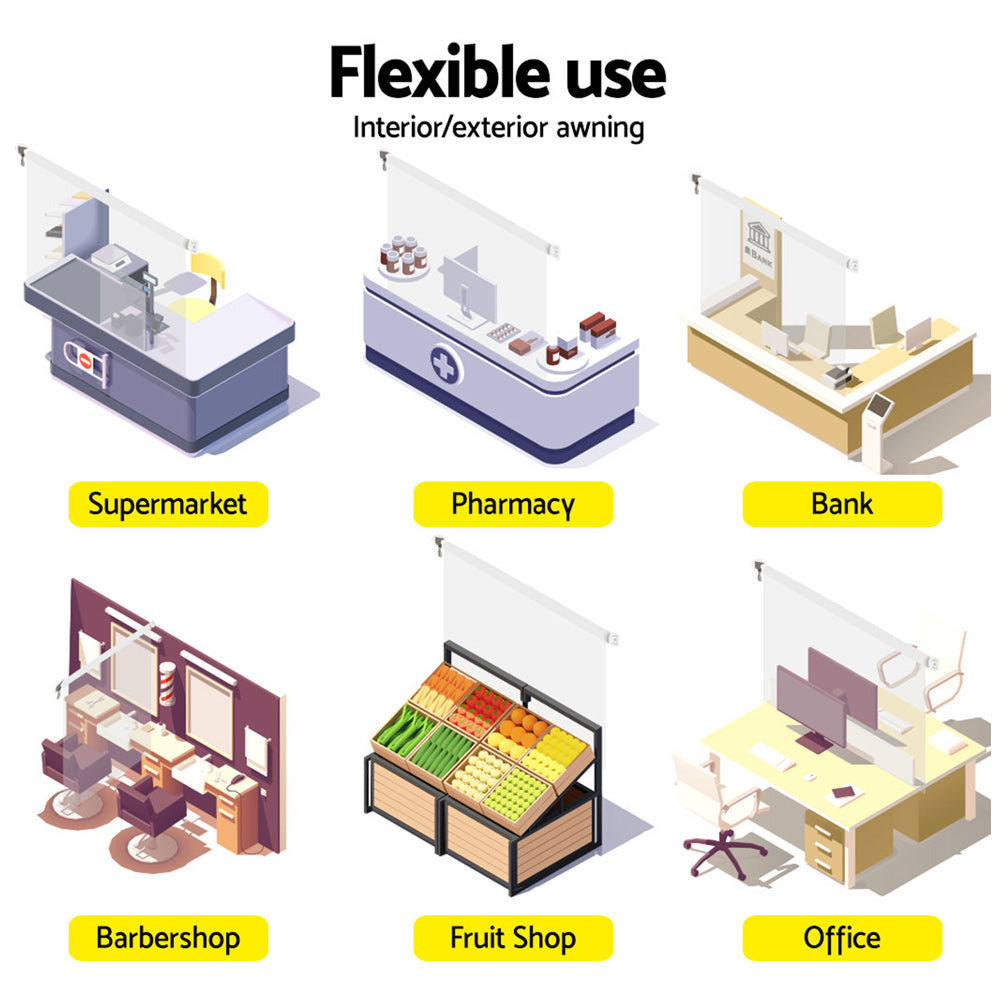 Instahut Outdoor Blind Roll Down Awning Canopy Shade Retractable Window 1.2X2.4M-Home & Garden > Shading-PEROZ Accessories