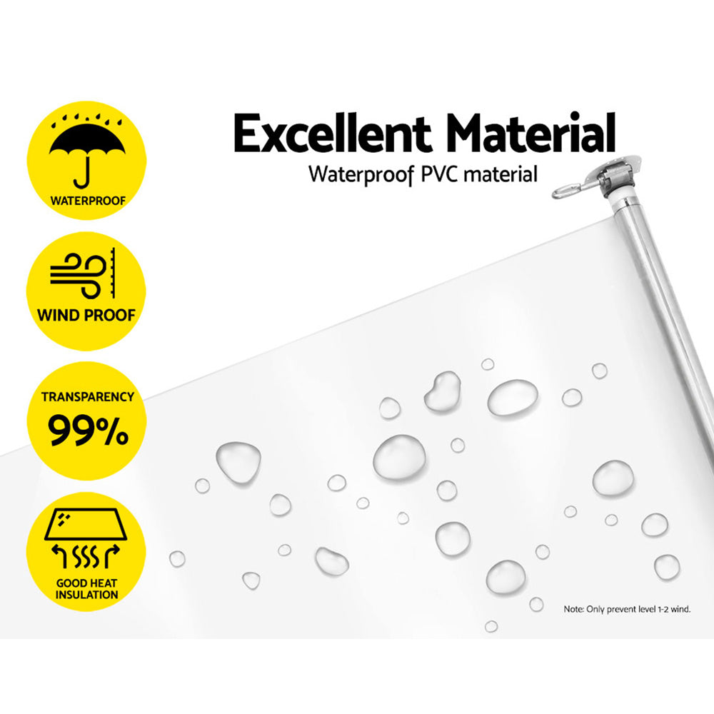 Instahut Outdoor Blind Roll Down Awning Canopy Shade Retractable Window 1.2X2.4M-Home & Garden > Shading-PEROZ Accessories