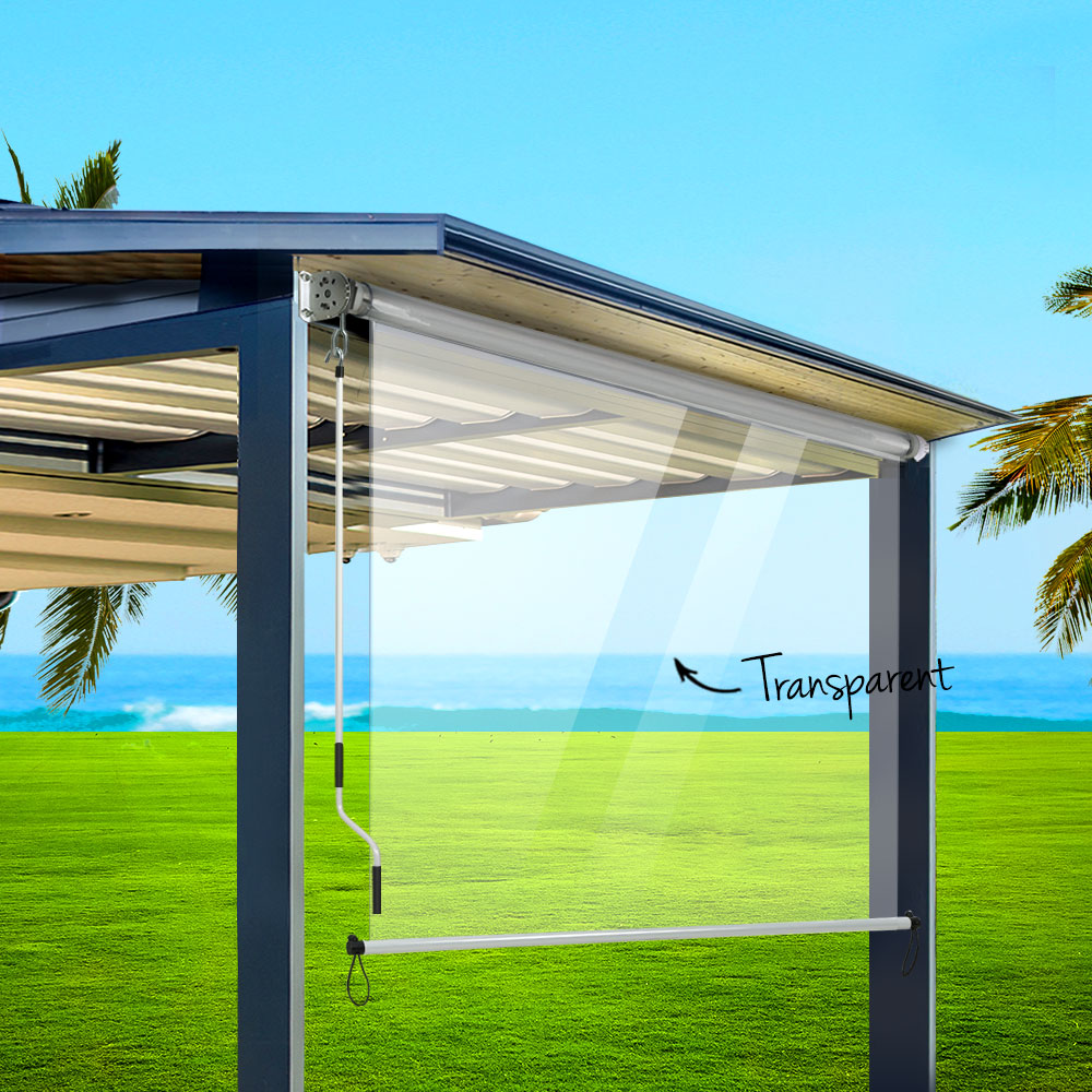 Instahut Outdoor Blind Roll Down Awning Canopy Shade Retractable Window 1.5X2.4M-Home & Garden > Shading-PEROZ Accessories