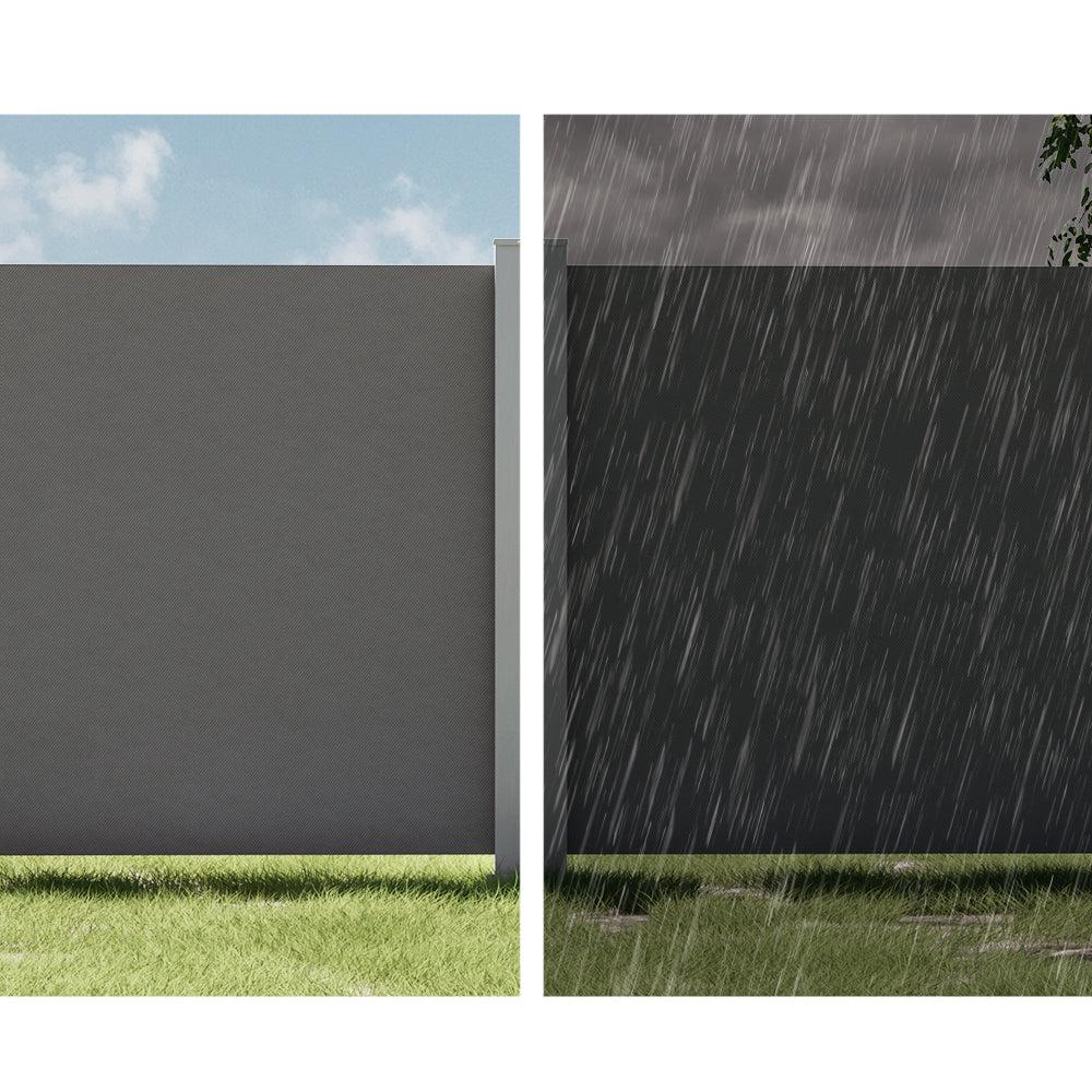 Instahut Side Awning Sun Shade Outdoor Blinds Retractable Screen 2X3M Grey-Home & Garden > Shading-PEROZ Accessories