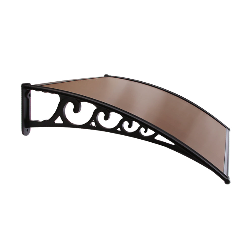Instahut DIY Window Door Awning Brown 1 x 1M-Home & Garden > DIY-PEROZ Accessories