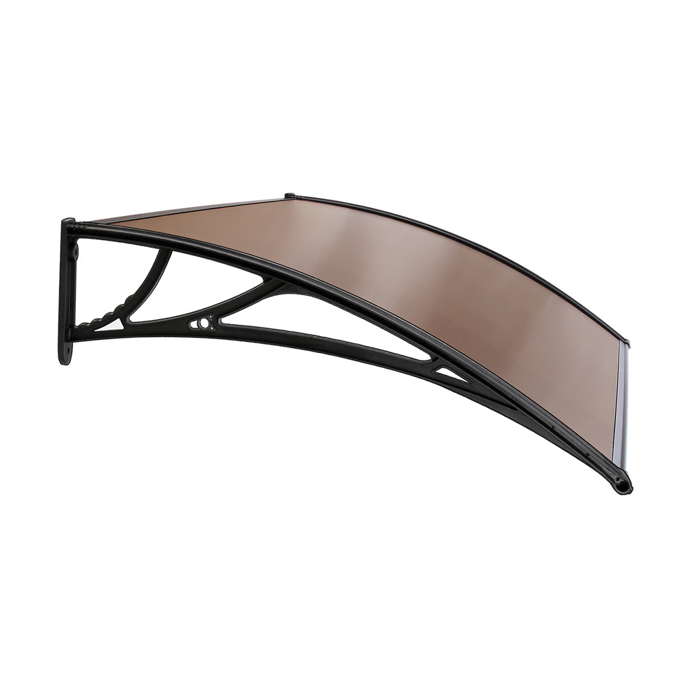 Instahut Window Door Awning Door Canopy Patio UV Sun Shield BROWN 1mx2m DIY-Home & Garden > Shading-PEROZ Accessories