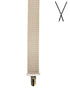 BRACES. X-Back with Nickel Clips. Jacquard Print. Beige. 35mm width.-Braces-PEROZ Accessories
