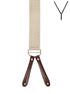 BRACES. Y-Back with Leather Ends. Jacquard Print. Beige. 35mm width.-Braces-PEROZ Accessories