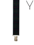 BRACES. Y-Back with Nickel Clips. Plaid Print. Navy. 35mm width.-Braces-PEROZ Accessories