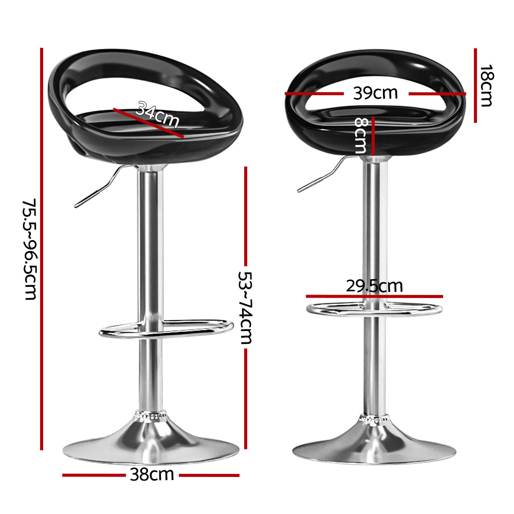 Artiss Bar Stools Kitchen Stool Dining Counter Chairs Gas Lift Swivel x2-Furniture > Bar Stools & Chairs-PEROZ Accessories