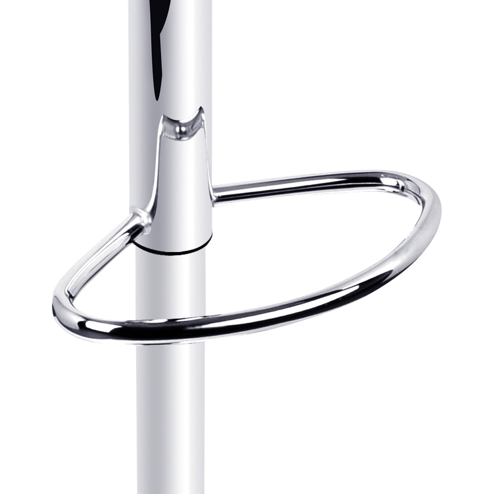 Artiss Set of 2 PU Leather Gas Lift Bar Stools - Black and Chrome-Furniture > Bar Stools & Chairs - Peroz Australia - Image - 8