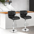 Artiss Set of 2 PU Leather Gas Lift Bar Stools - Black and Chrome-Furniture > Bar Stools & Chairs - Peroz Australia - Image - 1