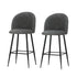 Artiss Set of 2 Bar Stools Kitchen Dining Chair Stool Chairs Sherpa Boucle Charcoal-Furniture > Bar Stools & Chairs - Peroz Australia - Image - 1