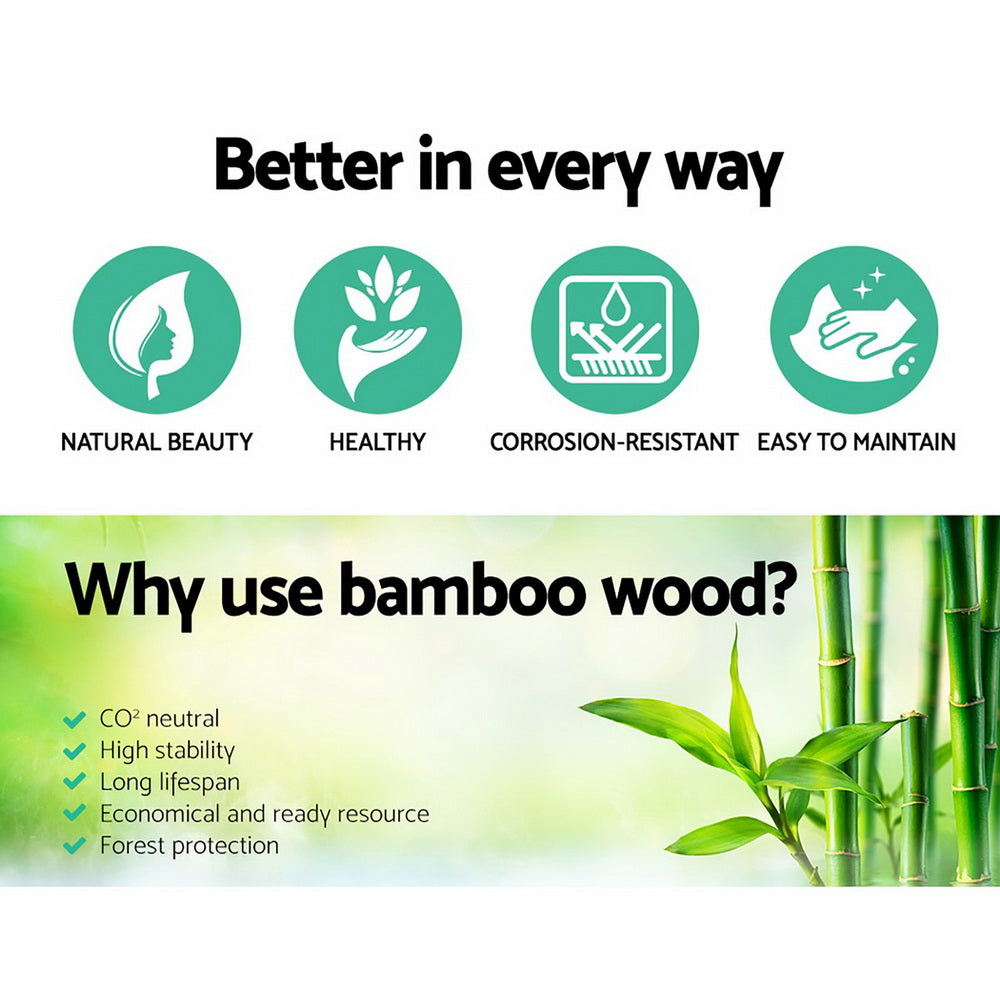 Artiss Bamboo Shoe Rack Wooden Seat Bench Organiser Shelf Stool-Furniture > Living Room - Peroz Australia - Image - 7