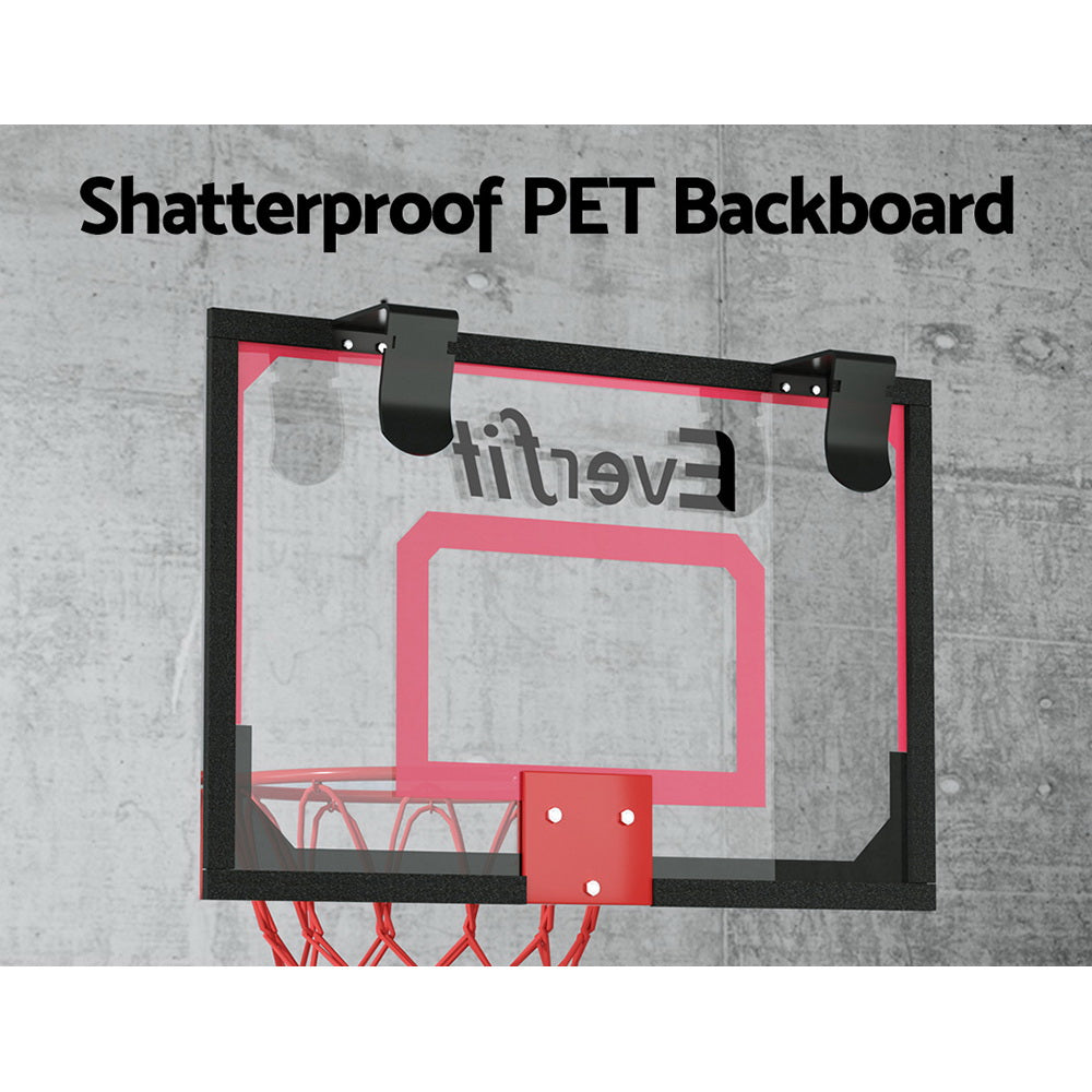 Everfit Mini Basketball Hoop Door Wall Mounted Kids Sports Backboard Indoor Red-Sports & Fitness > Basketball & Accessories-PEROZ Accessories