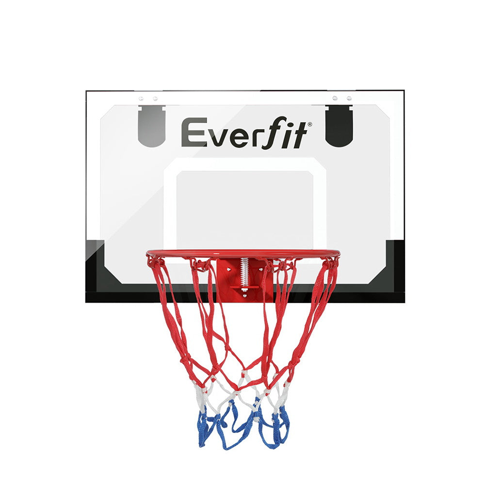 Everfit Mini Basketball Hoop Door Wall Mounted Kids Sport Backboard Indoor Black-Sports & Fitness > Basketball & Accessories-PEROZ Accessories