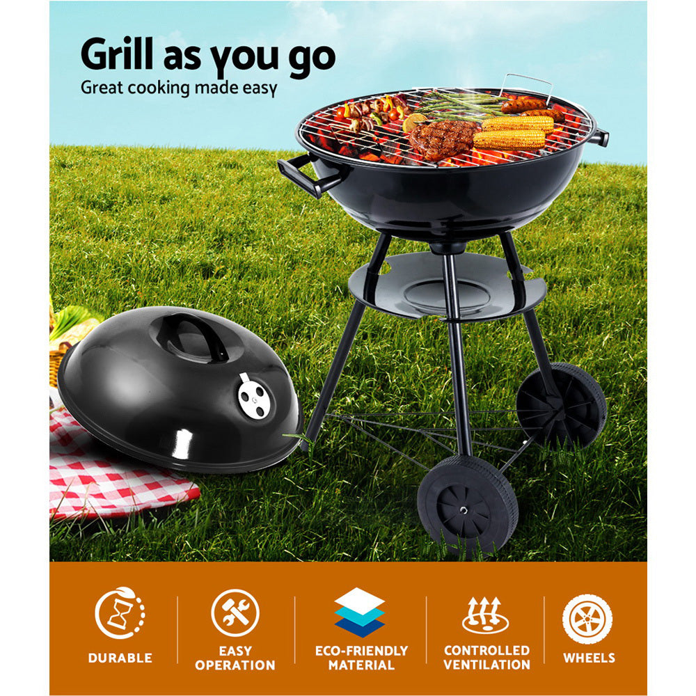 Grillz Charcoal BBQ Smoker Drill Outdoor Camping Patio Barbeque Steel Oven-Home & Garden > BBQ-PEROZ Accessories