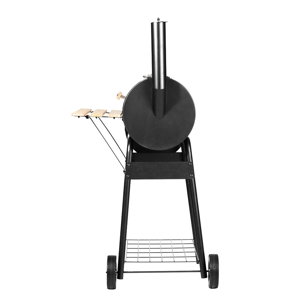 Grillz 2-in-1 Offset BBQ Smoker - Black-Home & Garden > BBQ-PEROZ Accessories