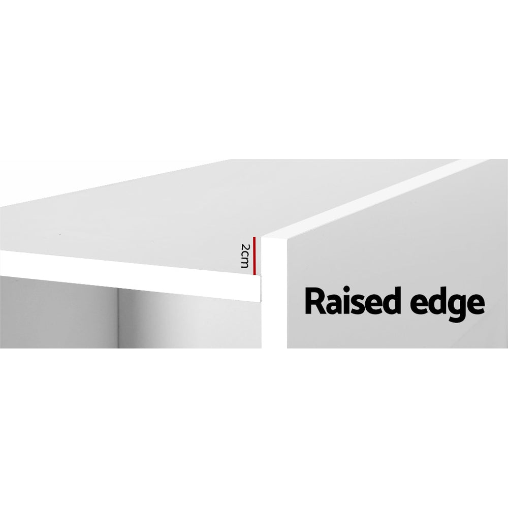 Artiss Bed Frame King Size Bed Head with Shelves Headboard Bedhead Base White-Furniture > Bedroom-PEROZ Accessories